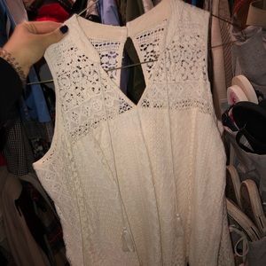 white long sleeve off shoulder hollister shirt